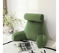 LOKLNEYK Con collo staccabile, cuscino di supporto for la schiena con supporto for il braccio, cuscino di supporto for la schiena Cuscino di supporto lombare ergonomico(Bamboo Green,75x40x40cm)