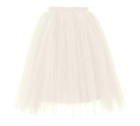 LOKLNEYK Gonna Paillettes Donna Elegante con Paillettes Plissettata Natalizia Gonna Arcobaleno Eleganti Tulle Curvy Corta 80s Minigonna Sottogonna Tutu 2#Beige M