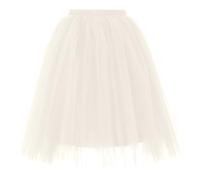 LOKLNEYK Gonna Tulle Donna, Costume Donna Carnevale Plissettata Rave Minigonna Sottogonna Mini Tutu Eleganti Corta 80s Gonna Adulti Tulle 2#Beige XL