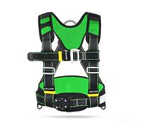 LOKLNEYK Kit Imbracatura di Sicurezza, Imbracatura di Sicurezza for lavori in Quota, Corda anticaduta, Cintura Arrampicata for metà Corpo, Tetto/Rosso/E(Green,A)