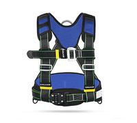 LOKLNEYK Kit Imbracatura di Sicurezza, Imbracatura di Sicurezza for lavori in Quota, Corda anticaduta, Cintura Arrampicata for metà Corpo, Tetto/Rosso/E(Blue,A)