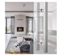 LOKLNEYK Maniglie for porte su due lati for ingresso, maniglie for cancelli scorrevoli for del fienile con kit completo, for in legno e in vetro bagno(Length80CM)