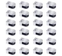 LOKLNEYK Morsetti per Vetro, 24 Pezzi di Clip for Vetro in Acciaio Inossidabile, Morsetti for Regolabili for ringhiere, Scale, balconi, Piscine, Pavimenti in più affidabile(10~12mm)