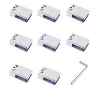 LOKLNEYK Morsetti per Vetro, 8 Morsetti for Vetro in Acciaio Inossidabile 304 for la casa, Il Giardino, Balcone, ringhiera delle Scale, Morsetto for mensole in, Clip for più affidabili(10~12mm)