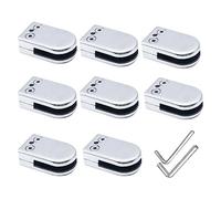 LOKLNEYK Morsetti per Vetro, 8 Morsetti for Vetro in Acciaio Inossidabile, for Regolabili, for ringhiere e Scale, più affidabili(8~10mm)