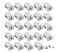 LOKLNEYK Morsetti per Vetro, Fermagli for Vetro di Sicurezza 24 Pezzi Morsetti for in Acciaio Inossidabile a Forma U Regolabili for schermi in, ringhiere for Scale più affidabili(10~12mm)