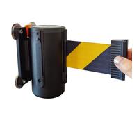 LOKLNEYK Nastro barriera Retrattile, Barriera di Sicurezza a Nastro Magnetico Retrattile da Parete 2/3/5 m, for Il Controllo della Folla parchi Giochi, Hotel e(3M/9.8FT)