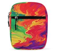 LOKLNEYK Piccola borsa a tracolla per uomo donna colorata tempesta trendy borsa a tracolla viaggio corsa con tracolla regolabile