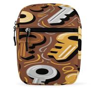 LOKLNEYK Piccola borsa a tracolla per uomo donna misteriosa chiave trendy borsa a tracolla viaggio corsa con cinturino regolabile