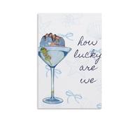 LOKLNEYK Poster artistico da parete con stampa minimalista di How Lucky Are WeModern, per soggiorno, camera da letto, ufficio, una decorazione semplice ma sorprendente per case moderne, 60 x 90 cm