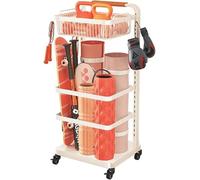 LOKLNEYK Supporto for tappetino yoga, cestino portaoggetti for, supporto rimovibile for racchetta da badminton, for, organizer for palestra(White)