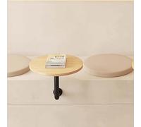 LOKLNEYK Tavolino da caffè a parete, Tavolino rotondo da parete piccolo 15,8 pollici, sospeso, for bar, cocktail, bistrot, tavolino galleggiante, moderno, pranzo, lavoro(Natural)