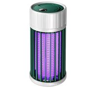 LOKORI Lampada Anti Zanzara, Lampada Elettrica Anti Insetti Ricaricabile USB Trappola, 360 ° UV Elettrico Anti Zanzara Luce Notturna, per Cucine, Ospedali, Fattorie, Giardini (Green)