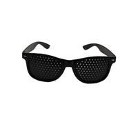 lokxmve 1 Pezzi Occhiali Stenopeici per Rilassamento OcchialiForati Pinhole Glasses Nero Occhiali a Griglia a Foro