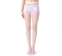 lokxmve Collant da donna a forma di cuore, bianco/nero, collant da donna, modello elastico, collant a rete, sexy, collant a forma di cuore, collant sottili, trasparenti, collant con glitter, bianco