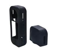 Lokyoyo Custodia protettiva in silicone per Insta 360 X4 Air, copertura completa per fotocamera e action pod, copertura per obiettivo attrezzata, accessorio per fotocamera in silicone antiurto (nero)