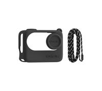 LOKYOYO Set di custodie protettive per Insta.360 GO 3S, in morbido silicone con tracolla, custodia protettiva per obiettivo e vano batteria per Insta.360 GO 3S (nero)