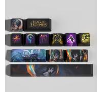 LOL 12 Tappi Tasti Profilo OEM Ergonomico, Materiale PBT OEM Profile Dye Sublimazione Layout, Compatibile con la maggior parte delle tastiere meccaniche (Janna)