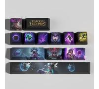 LOL 12 Tappi Tasti Profilo OEM Ergonomico, Materiale PBT OEM Profile Dye Sublimazione Layout, Compatibile con la maggior parte delle tastiere meccaniche Gamer (Syndra)