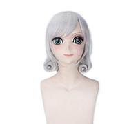 LOL Annie Hastur Parrucche The Dark Child 40cm Argento Bianco Resistente al calore Capelli sintetici Perucas Parrucca cosplay + Cappuccio parrucca PL-334