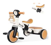 LOL-FUN Triciclo per bambini con cestino, marrone