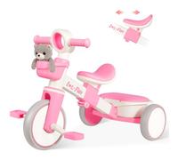LOL-FUN Triciclo per bambini con cestino, rosa