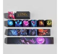 LOL - Set di 12 cappucci per tastiera meccanica per gamer, PBT OEM Profile Dye Sublimazione Layout per PC Player (Ahri)