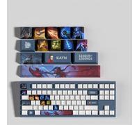 LOL - Set di 14 cappucci per tastiera meccanica Gamer, PBT OEM Profile Dye Sublimazione Layout per PC Player (Kayn)