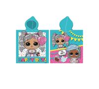 Lol Sorpresa Asciugamano Poncho Cappuccio Tea Party 100% Cotone Spiaggia Piscina