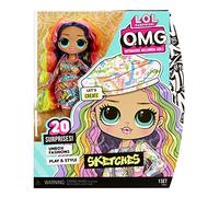 LOL Surprise OMG Bambola alla moda SKETCHES con 20 sorprese - La confezione include bambola alla moda, abiti, accessori e supporto - Da collezionare - Età: 4+ anni