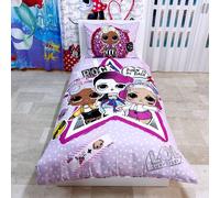 LOL Surprise Set 2 pezzi Letto Singolo Copripiumino Federa Cotone Reversibile