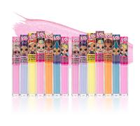 LOL Surprise! Set di lucidalabbra LOL da 14 pezzi per bambine, confezione risparmio da 14 lucidalabbra assortiti al gusto di frutta, atossici, ad