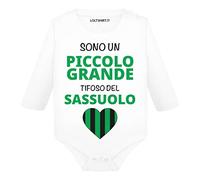 Lol t-shirt Body Neonato Sono un piccolo grande tifoso del Sassuolo Manica Lunga (3 mesi)