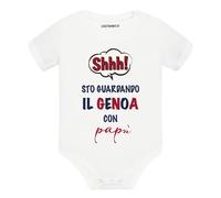 Lol t-shirt Body Neonato sto guardando il genoa con papà Manica corta idee regalo per papà (3 mesi)