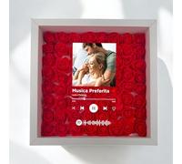 Lol t-shirt - Shadow Box Personalizzata con Foto e Codice Canzone Spotify - Targa Spotify Personalizzata con Porta Foto Polaroid - Idea Regalo Unica e Originale per Ogni Occasione