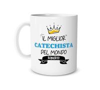 Lol t-shirt Tazza Regalo Mestieri in Ceramica Mug Personalizzata con Nome - Il Miglior Catechista del Mondo - Idea Regalo - Lavoro - Capo - Colleghi - Collega