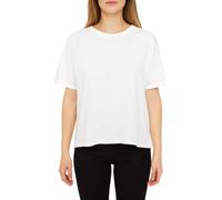Lola by Sandro Ferrone T-shirt misto modal con strass panna