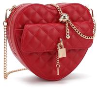 lola mae Borsa a tracolla a forma di cuore per donne, con cerniera, Small