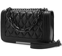 lola mae - Borsa a tracolla da donna, alla moda, trapuntata, con tracolla a catena convertibile, stile classico, Small