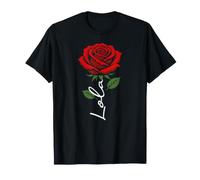 Lola Personalizzato Rose Nome Elegante Floreale Donne Ragazze Maglietta