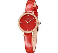 Lola Rose Orologio da donna in corniola con zircone e cinturino in pelle rossa