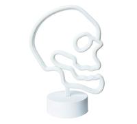 LOLAhome Insegna neon decorazione Halloween, base tavolo, lampada Halloween neon, poster neon a batterie o alimentazione USB, feste Halloween casa, vetrina, scuola, celebrazioni. (Bianco)