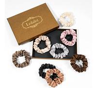 Lolalet Scrunchies per Capelli Seta 8 Pezzi, Elastici Capelli Seta Donna Ragazze -Stile A