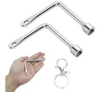 LOLANIUT 2 Pezzi chiave triangolare, chiave bidone in metallo Forma L per cassonetto e quadro elettrico, chiave triangolo per contatore gas ed elettrico, uso domestico