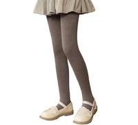 LOLANTA Collant termici per ragazze, calzamaglie foderati in pile, Bambina collant spessi per la scuola invernale, Marrone, 3-5 anni, S