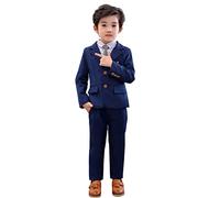 LOLANTA Completo da Ragazzo 2 Pezzi Blazer e Pantaloni per Bambini, Abbigliamento per Il Tempo Libero o Abito da Festa di Nozze, Blu, 10-11 Anni, 150
