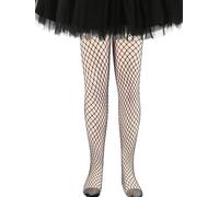 LOLANTA Confezione da 2 collant a rete per ragazze, collant con strass luccicanti per bambini, Calze a rete, Nero grande, 8-13 anni, XL