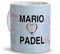 LolaPix Accessori per il padel. Padel uomo. Padel donna. Regali originali per il padel. Tazze originali da regalare. Tazze personalizzate. Tazza in ceramica da 330 ml. Padel