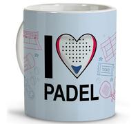 LolaPix Accessori per il padel. Padel uomo. Padel donna. Regali originali per il padel. Tazze originali da regalare. Tazza in ceramica da 330 ml. Padel