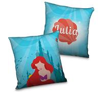 LolaPix Cuscini per bambini. Cuscino personalizzato. Cuscini Disney. Personalizzato con il nome. Entrambi i volti. Varie dimensioni e design. SIRENETTA